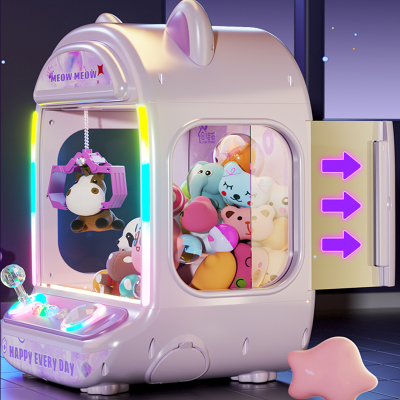Coin Pusher Machine - Machine à poupée automatique violette pour