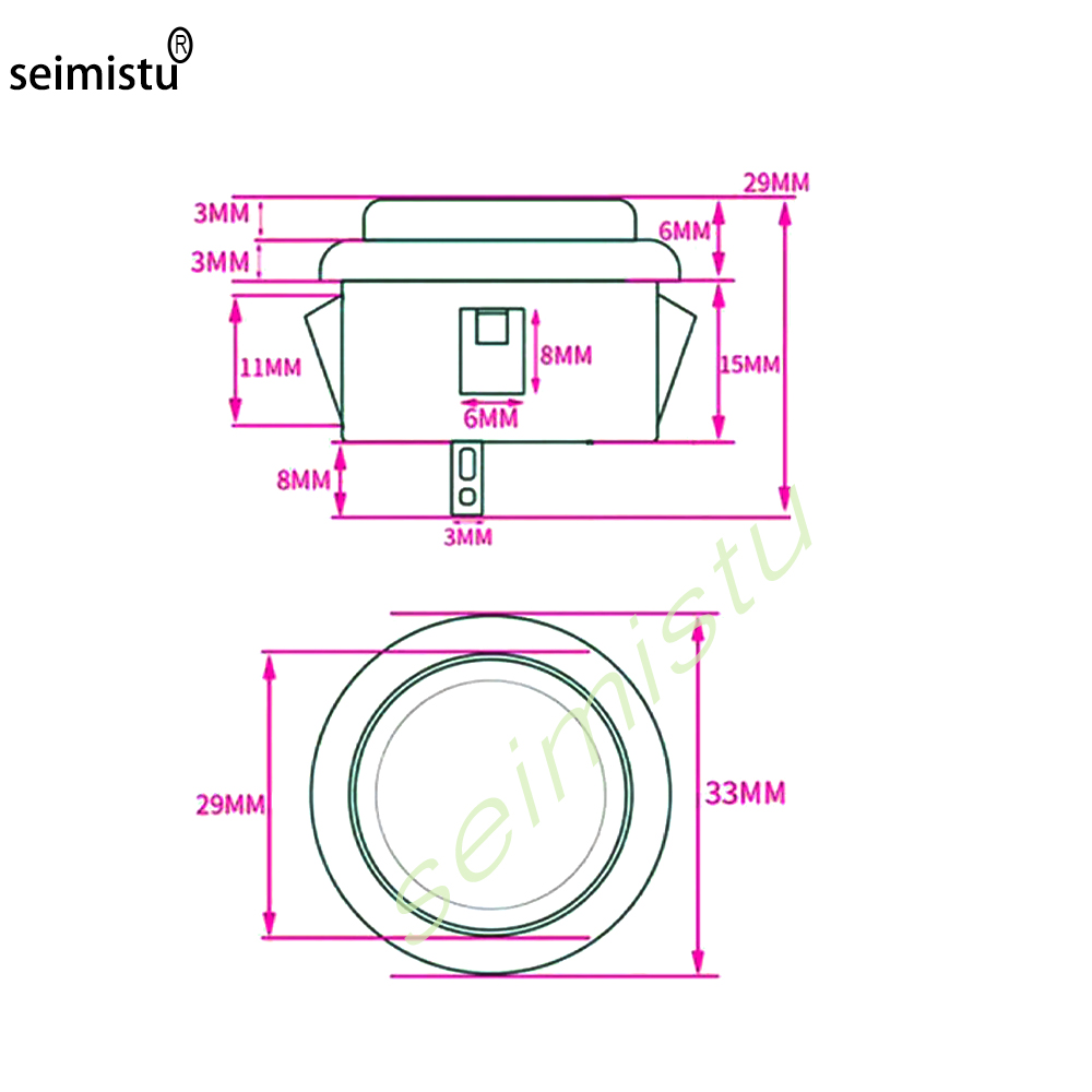 1 bouton poussoir transparent  - Arcade X avis et prix